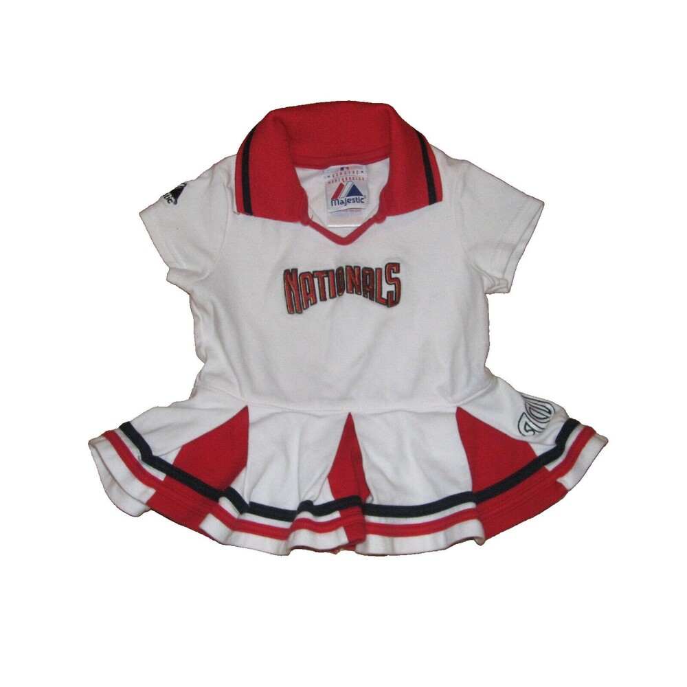 Majestic Authentic Merchandise MLB Washington Nationals White Dress Size 18 M